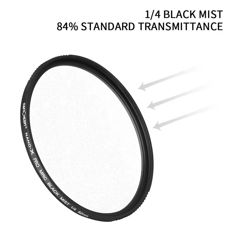  K&F Concept 1/4 black mist filter 67 mm optical glass waterproof lens