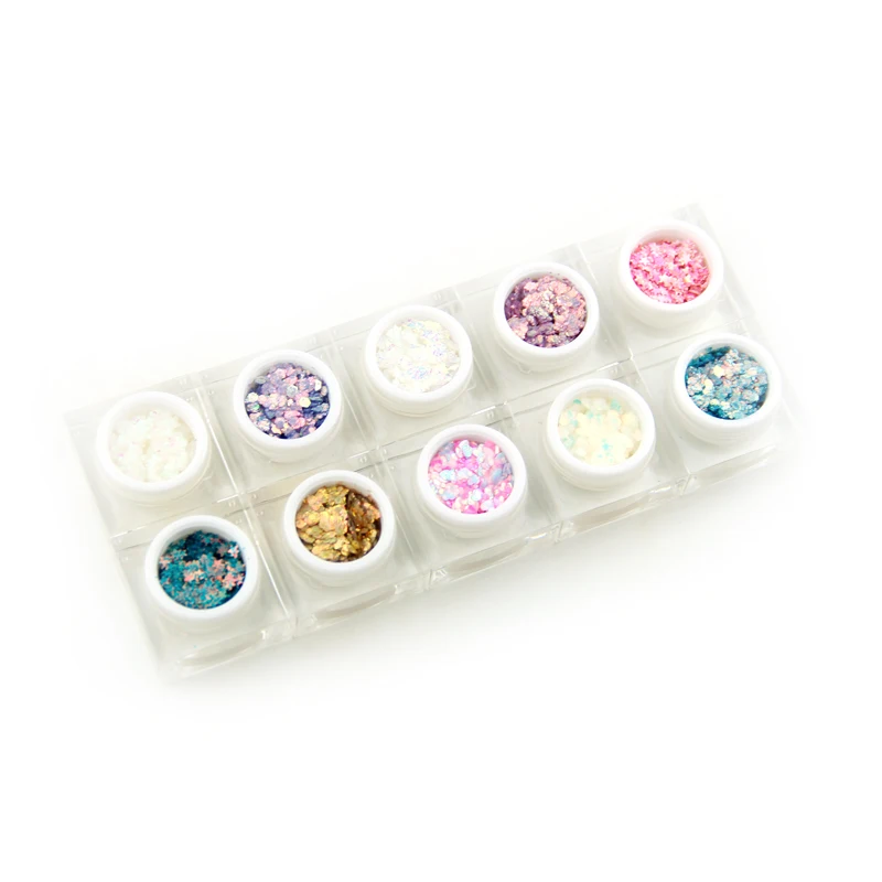 New Design Monochrome Eye Makeup Face Glitter Star Sticker Bead Glitter Powder Sequin Self-branding