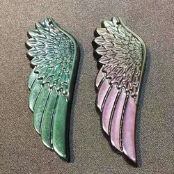 Wholesale natural carved crystal craft wings rainbow obsidian crystal angel wings