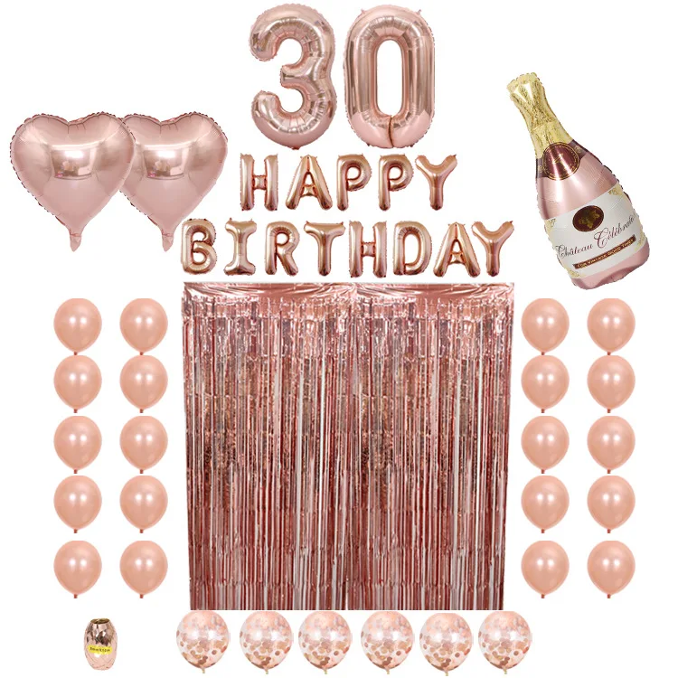 Conjunto De Globos De Fiesta De Cumpleanos Balloons Birthday Decorations Set for Adult