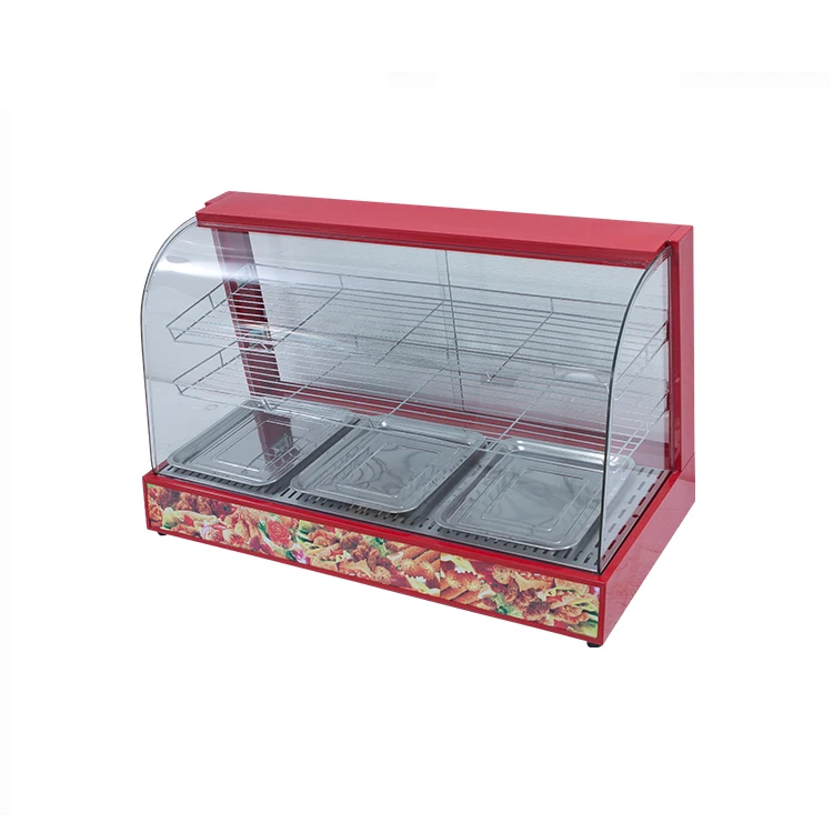 ZSG-10-3 Large Size 3 Layers Red Commercial Electric Hot Food Display Warmer