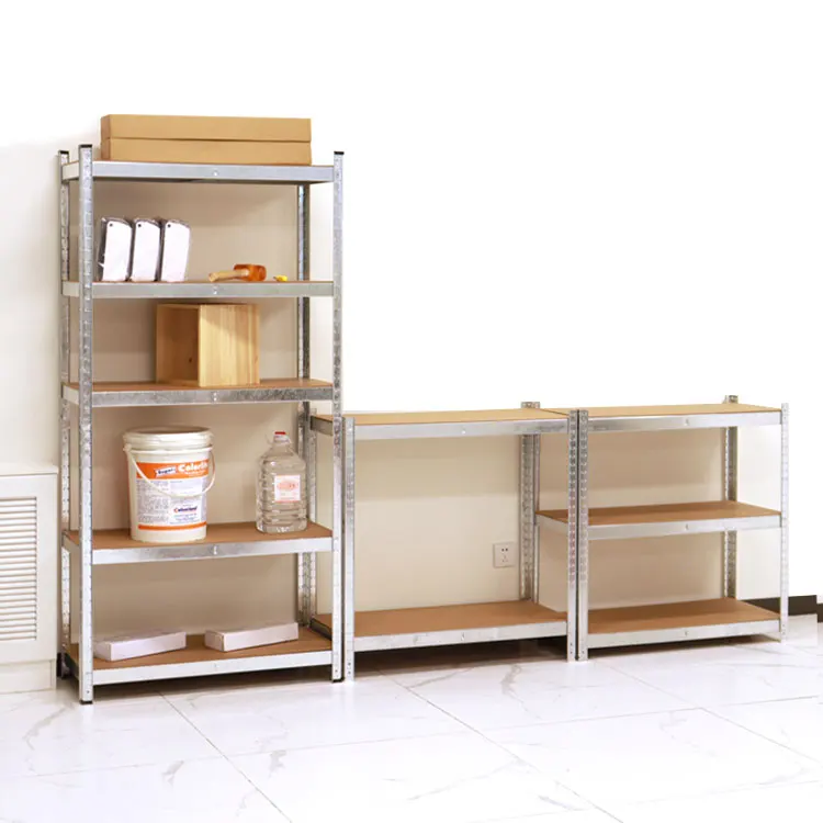 Стеллажи с порошковым покрытием для склада, комбинированные металлические полки без болтов, металлическая полка для гаража