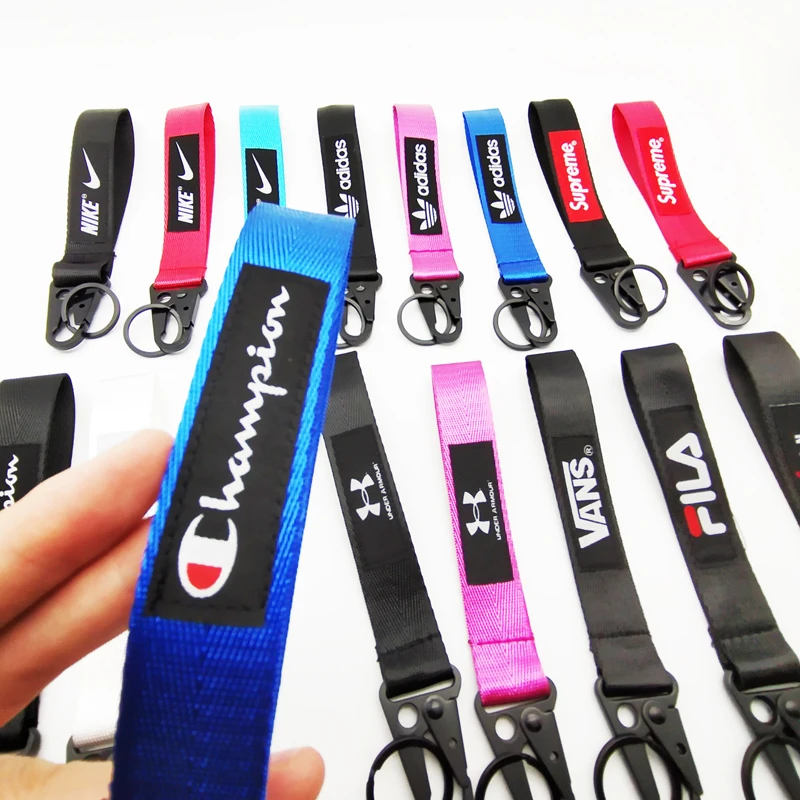  Thicken Wristlet Webbing Strap Lanyard Olecranon buckle Wrist Key Chain Holder Anti-lost Sling for Office 73