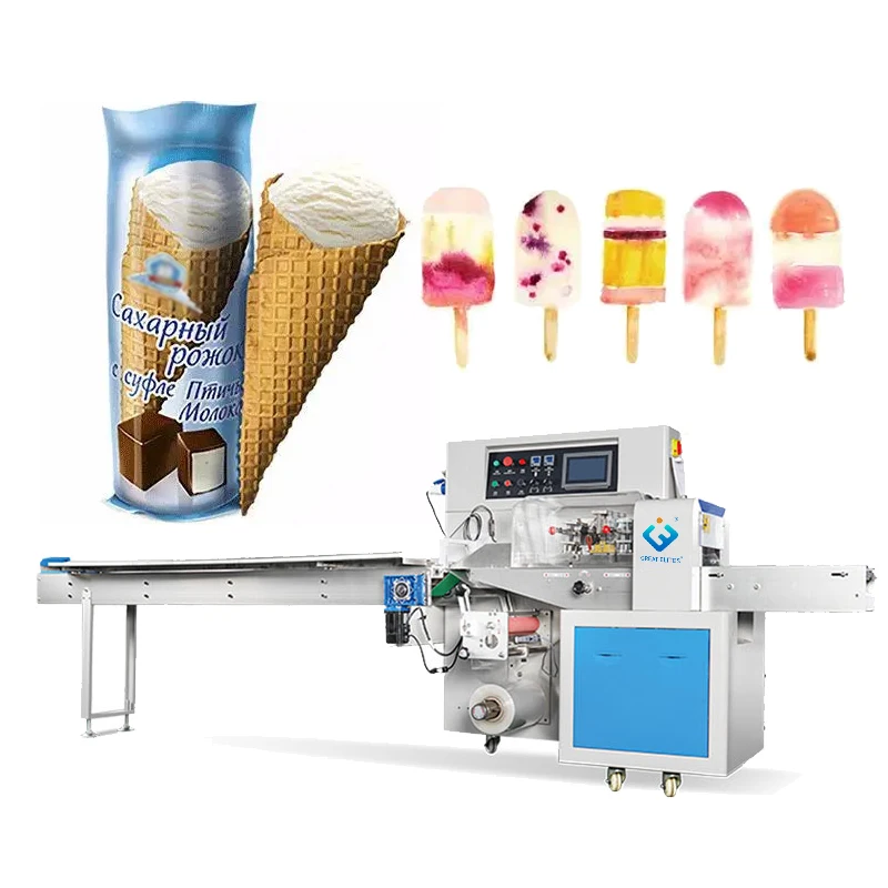 Promotion lollipop wrapping machine automatic popsicle sealing machine ice cream bar ice lolly wrapper packaging machine