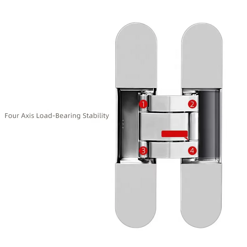 Hoone Concealed Door Hinge Hidden Cross Door Concealed Flap Hinge 3D Adjustable Wooden Door Hinge