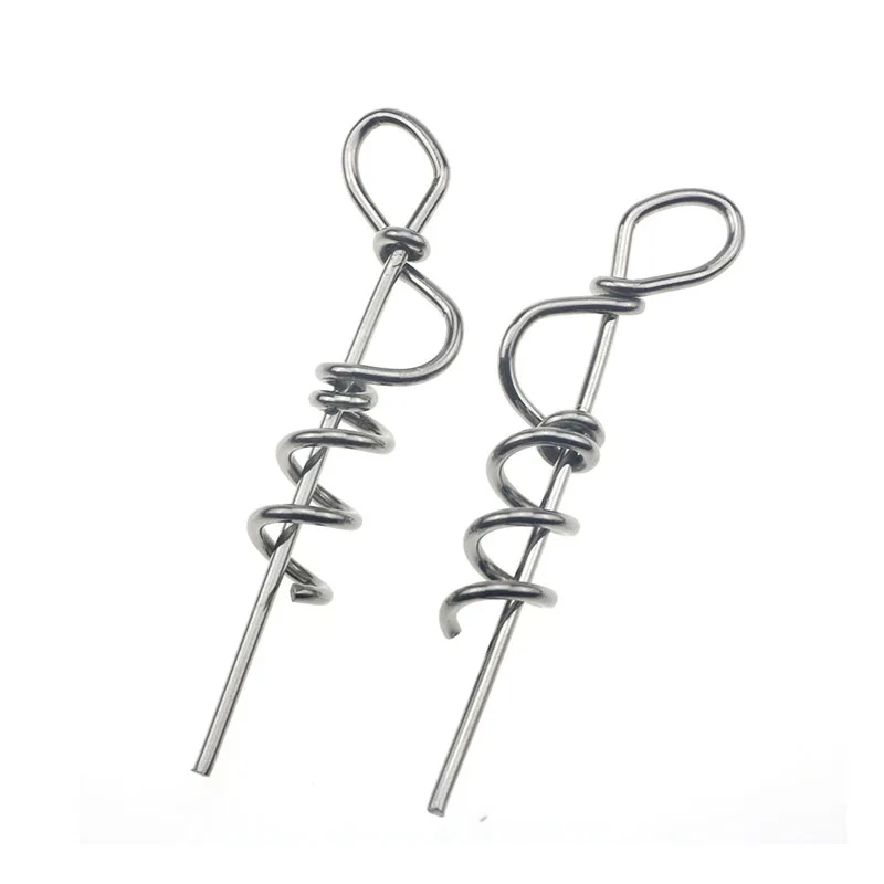 Spring Twist Lock Fishing Screw Dagger For Soft Lure bait Screw Dagger Stainless Steel Carp Fishing Tackle