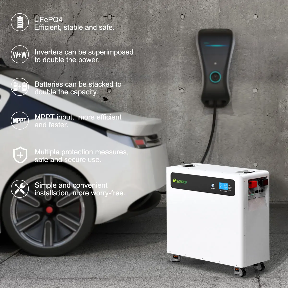 Movable 10kwh 15kwh 51.2v 48v Lithium Lion LiFepo4 Solar Battery Pack Home Energy Storage Battery with Idler Wheel