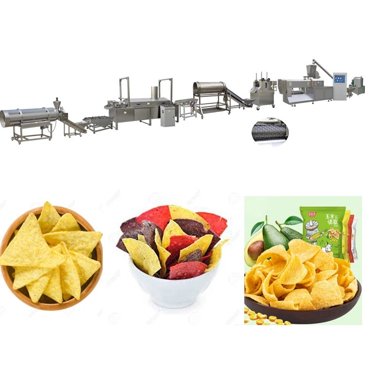 High Quality Extruded Doritos Making Machine Extruded Tortilla Making Machine