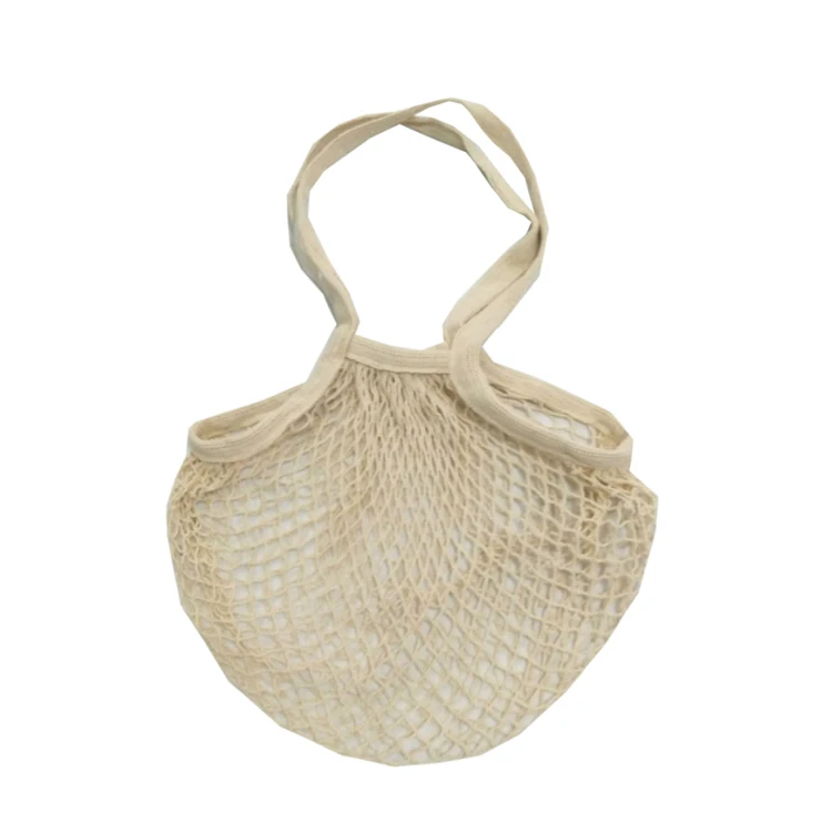 Handled Organic Cotton Fruit Mesh Grocery Shopping Bag