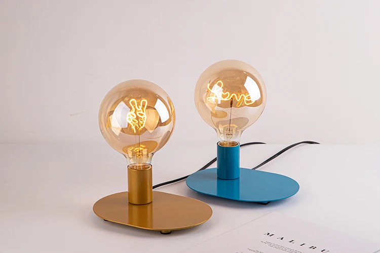 Nordic Table Lamp Living Room Bedroom Hotel Korean Table Lamps Modern Indoor Lighting E27 Socket Light Fixtures