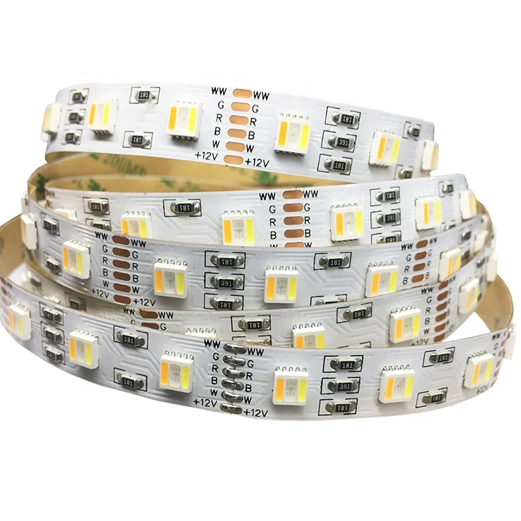  Светодиодная лента 5 в 1 120 led m 10 мм ширина 12 24 5050 rgbwww rgb