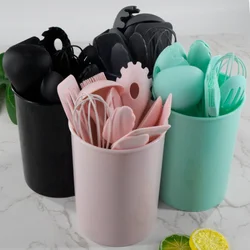 Factory Wholesale Silicone Kitchenware Set 12-piece Silicone Spatula Spoon Food Clip Kitchen Cooking Utensils