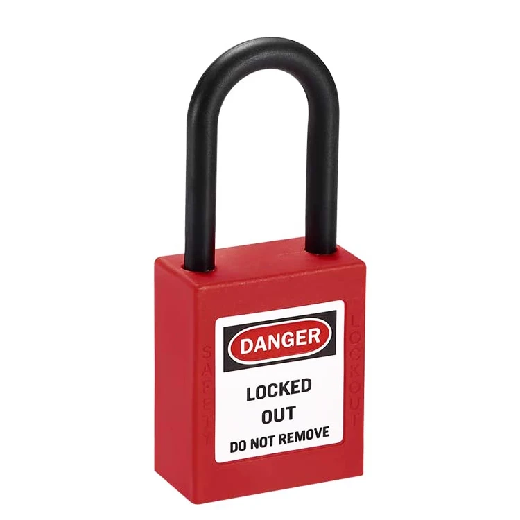 Boyue loto lockout industrial nylon shackle safety padlock lock