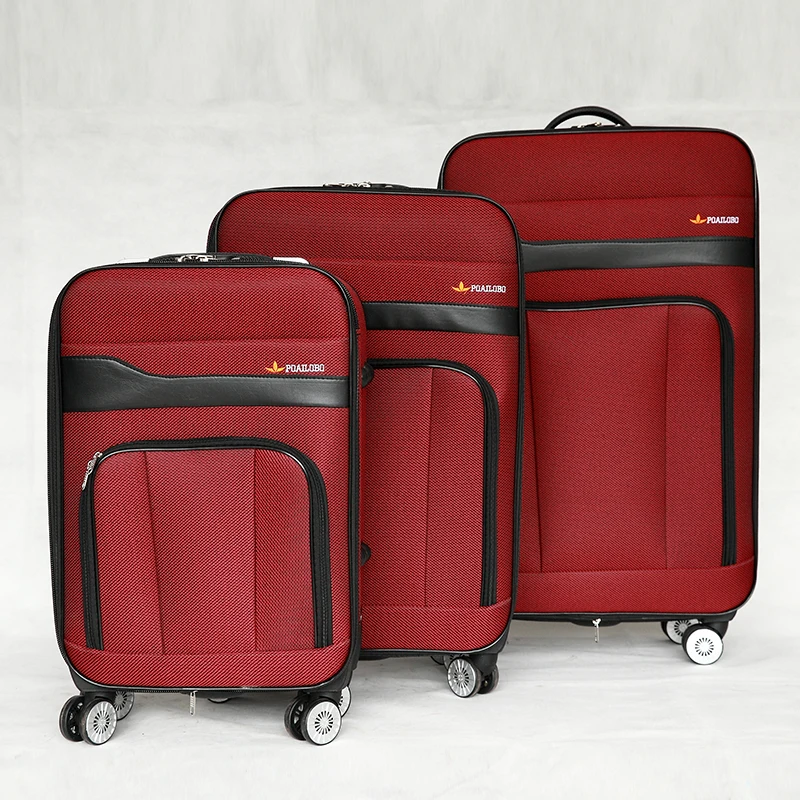 
20 Inch Wine Color External Trolley Case Cheap Suitcase 