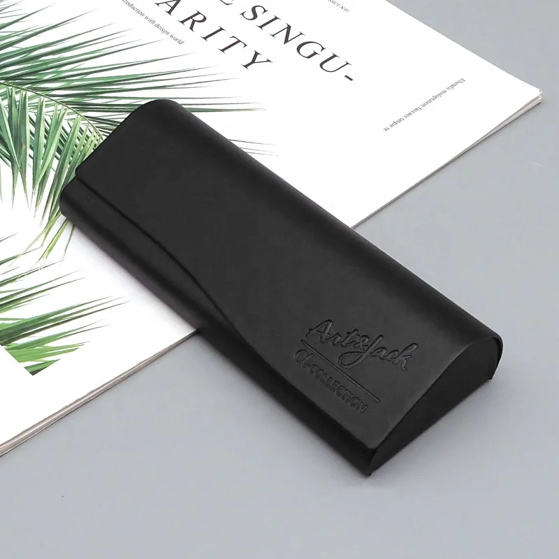 Custom printed logo packaging sunglasses box outdoor PU leather glasses case for optical eyeglasses cases