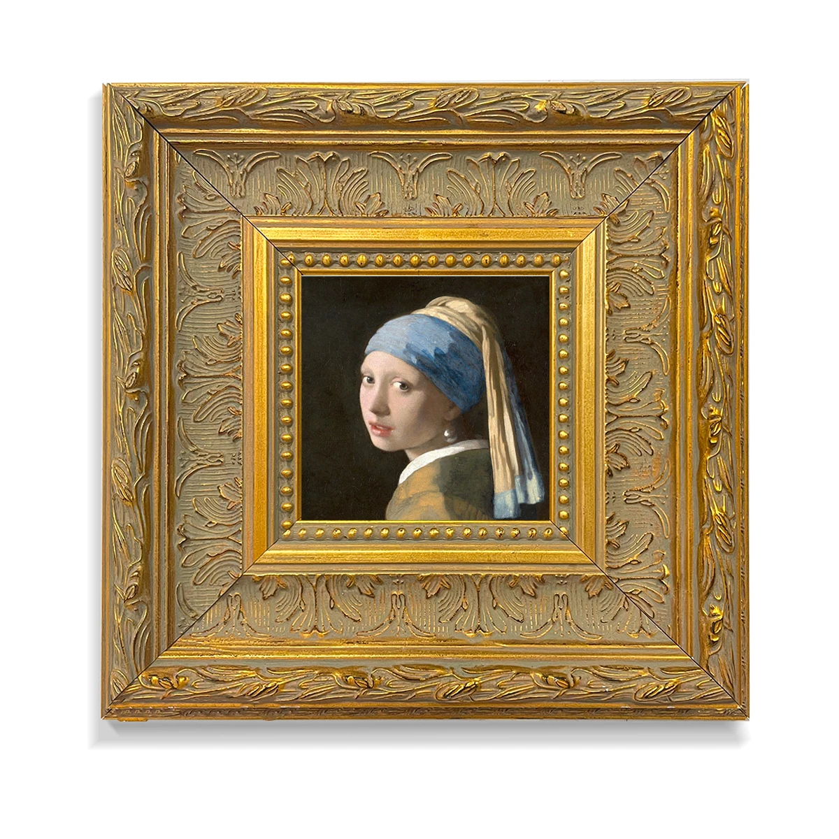 Custom Luxury Canvas Picture Frames Wall Decorative Gold Wooden Oil Painting Classic Baroque Frame Moulding