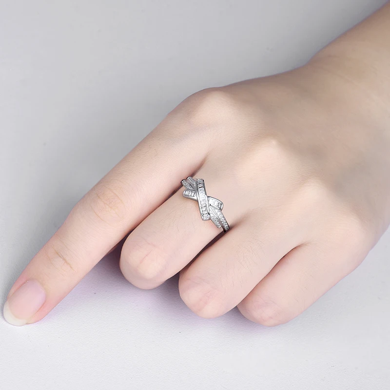 Prefect Gift 18k White gold Jewelry Engagement Wedding Ring Diamond for Women