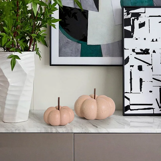 Country farm Ceramic pumpkins Halloween decorative pumpkin Living room table entrance decor for home house ornaments