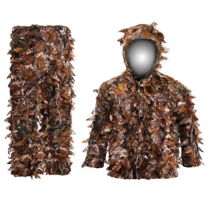 3D легкий Камуфляжный костюм с капюшоном Ghillie дышащий охотничий
