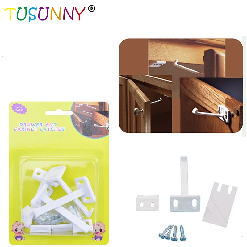 Baby Products Reusable Child Safety Locks Cabinet Locks Child Safety Multi-function Child Protection With Screws