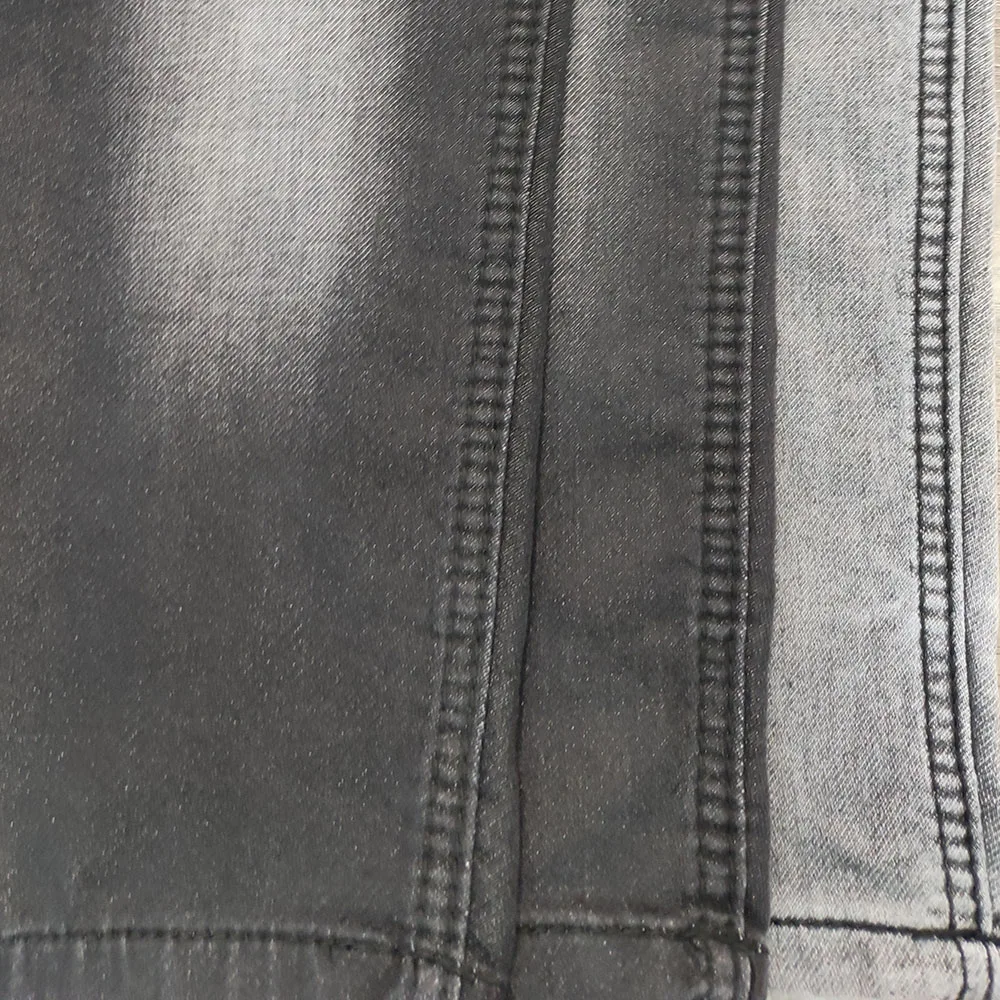 Materials 75% cotton  9 OZ   Denim with towel bottom  black  denim fabric jeans