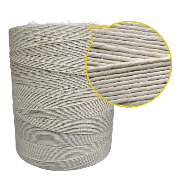 Factory Price 100% Nature 2mm Sisal Yarn 450m/kg-500m/kg Single-ply Sisal Thread Spun Yarn