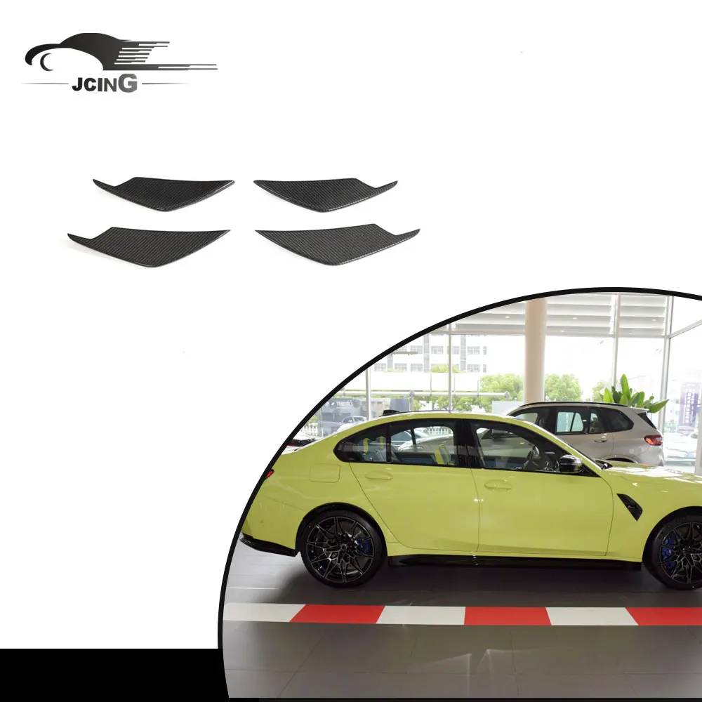 Carbon Fiber Front Bumper Canards for BMW 3 4Series G80 M3 G82 G83 M4 2D 4-Door 2021-2022