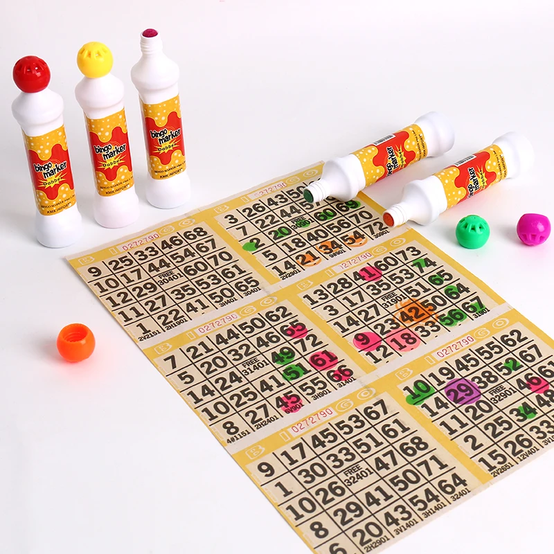 custom ink colors bingo dabbers design dauber game play CH-2802 40ml 10mm sponge tip bingo markers