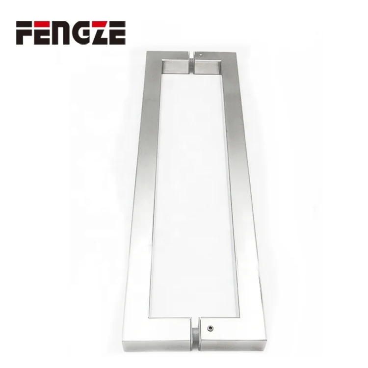 Back to Back 8 Inch Contemporary Pulls Handle Stainless Steel Glass Door Handle for hotel