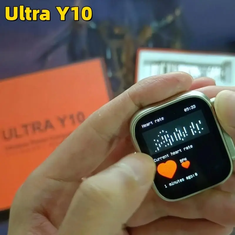 Newest  ultra Y10 smart watch 4in1 large screen wireless charging screw buckle BT call PK HNOTEC i20 ultra