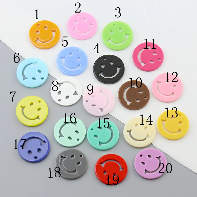 Wholesale blank red blue acrylic star sun round shape smile charms for DIY decoration necklace earring keychain Jewelry Making