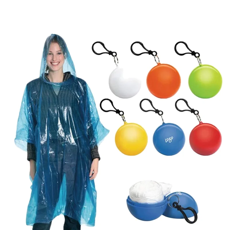 pe raincoat rain poncho ball plastic rain ponchos portable raincoat ball rain poncho in ball