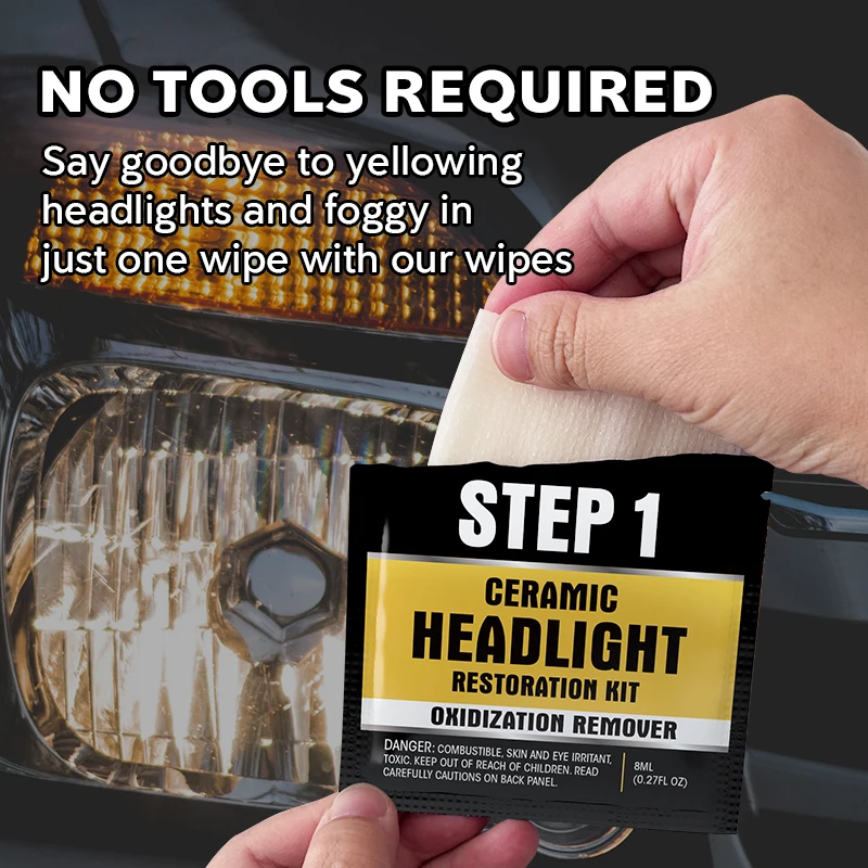 Ceramic Coating Car Polymer Headlight Restoration Kit Polymer Remove Lens Yellow Foggy Ceramic Coating Anti-UV