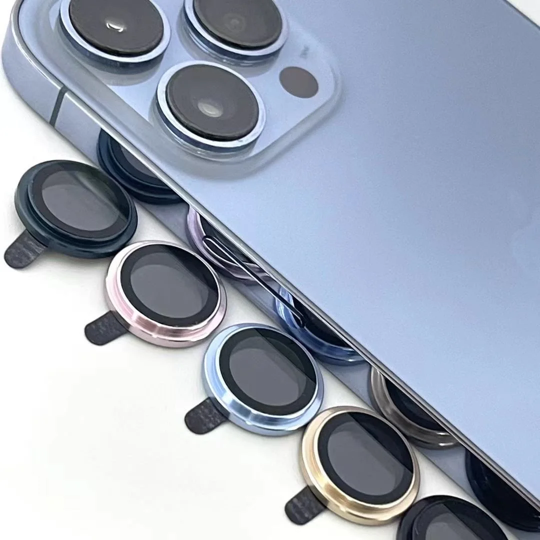 Mobile Phone Metal Camera Ring Protector tempered glass protector for iPhone 13 pro max /13 pro