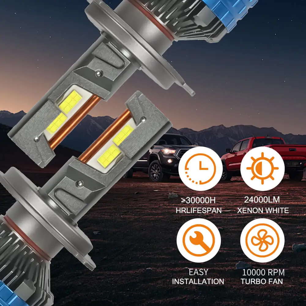 OEM New Design Car Bulbs Kits Accessories led lighting H7 H4 H11 9005 Car Led Headlight H4 Bulbs Canbus with Decoder