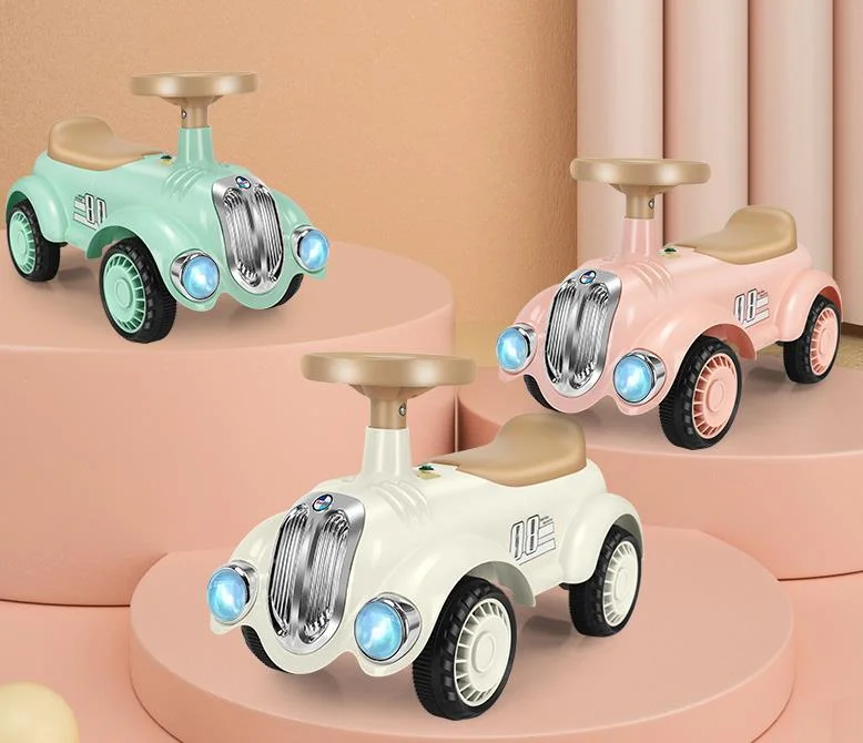 New Model Music Light Early Education Toy Hobbies Baby Sliding Vehicle 4 Wheel Kids Ride On Car For Toddler Balance Training