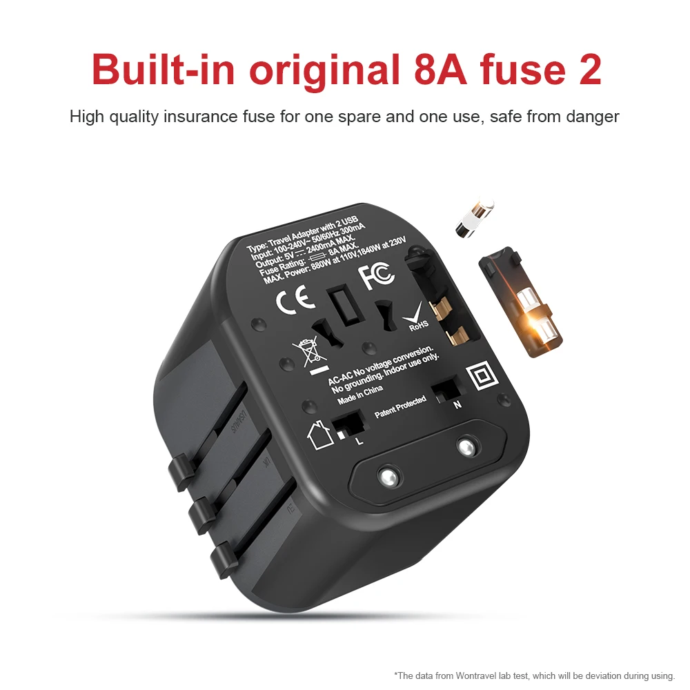 Electric promotional items fast charging travel adaptor international plug converter wall charger