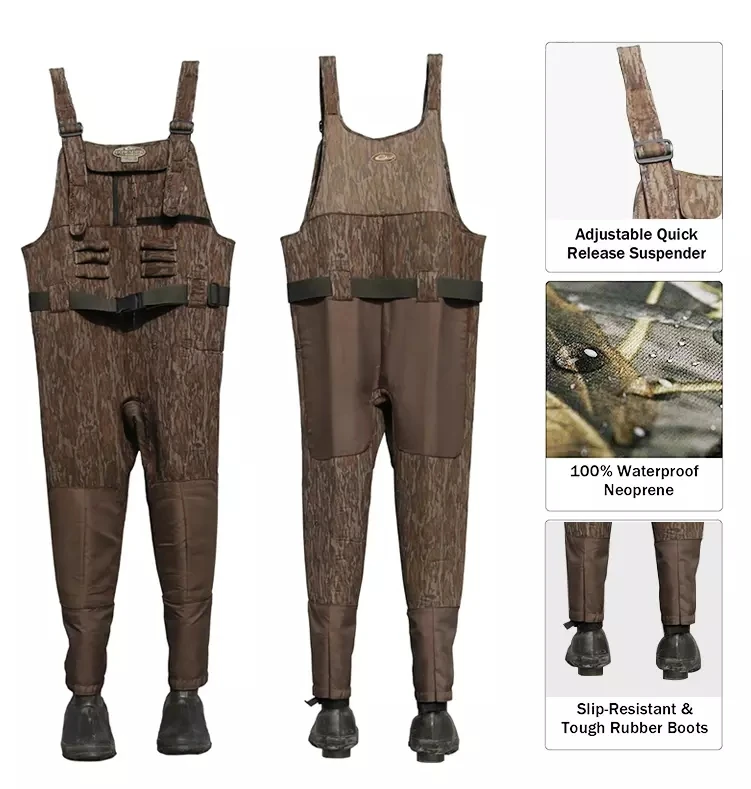 
Neoprene Camouflage Fishing Wader Chest Breathable Waterproof Neoprene Fishing Wader 