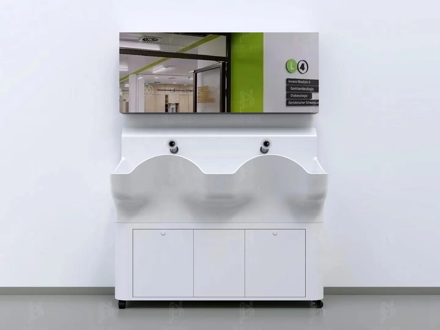 Medical and surgical Operating wash basin customized hospital Solid surface stone