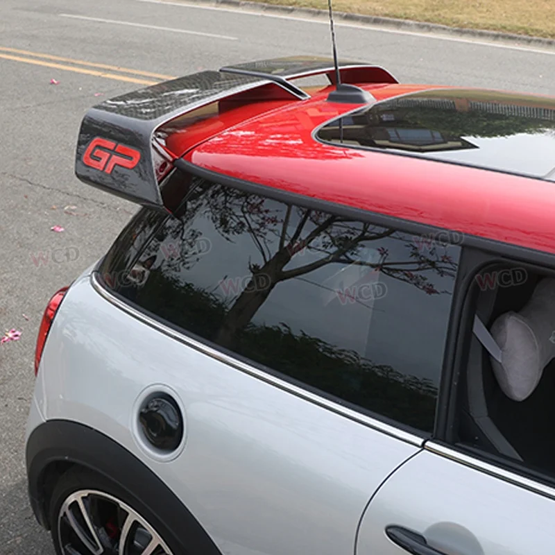 Задний спойлер на крышу для Mini Cooper F55 F56 JCW, задние ворота из углеродного волокна, крышка багажника, клапан, оконная отделка, разветвитель, Тип GP