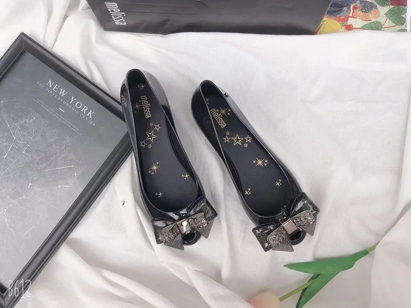 High quality Melissa ladies shoes Jelly fish toe sandals bow metal plastic melissa shoes women melissa sandals