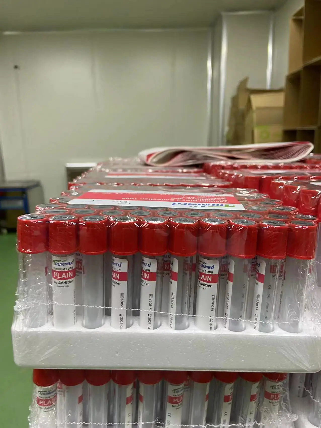 Factory supply pet red no additive vacuum blood collection tube test 9ml for medical