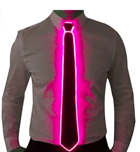 Creative stage performance RGB EL Tie voice-activated flashing wearable devices holiday party luminous props lighting