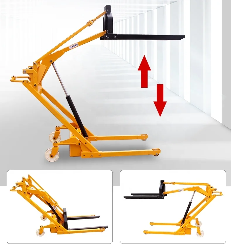 500kg 1.7m portable small electric forklift truck lithium battery 24v mini adjustable electric pallet fork lift