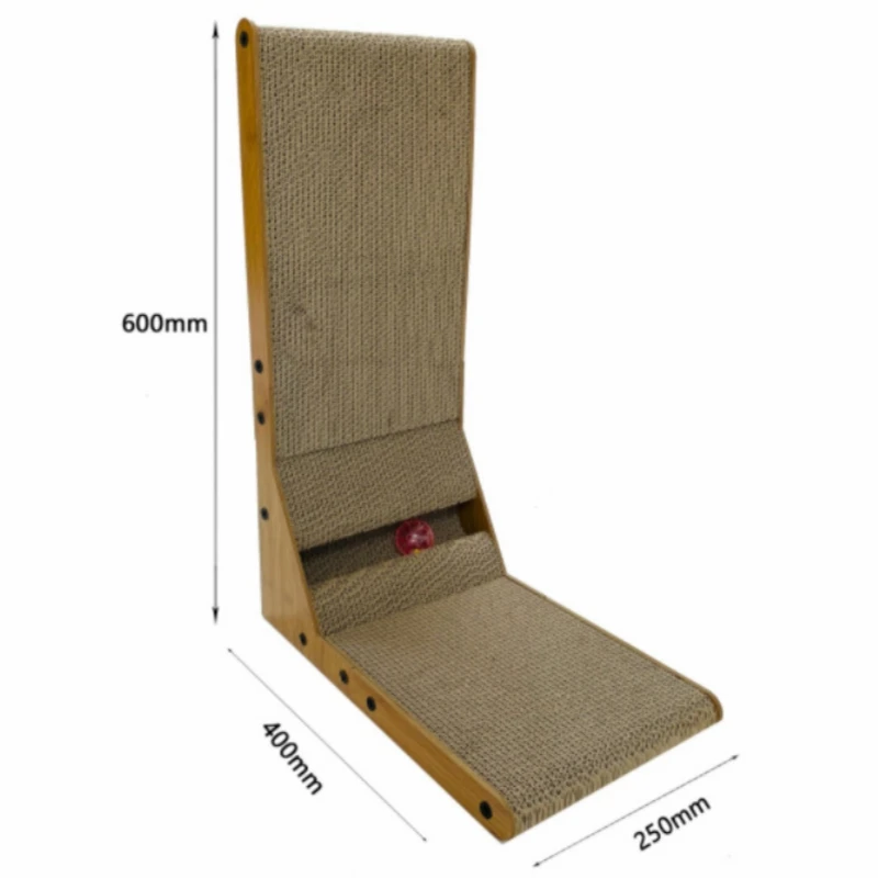 Cat Scratching pad Vertical Corrugated Bell Ball Pet Supplies rectangle cardboard cat scratcher