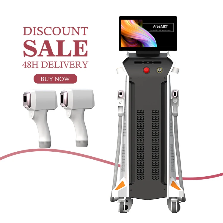 Hottest!Diode Laser Smart dual handle 3 Wavelengths UP 20HZ painess permanent hair removal laser beauty equipment
