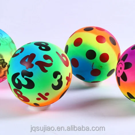 high quality rainbow Knobby football/pvc inflate toy ball toys for kids