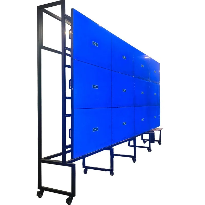 Design and development of store video playback display rack customized large and movable LCD LED splicing screen bracket