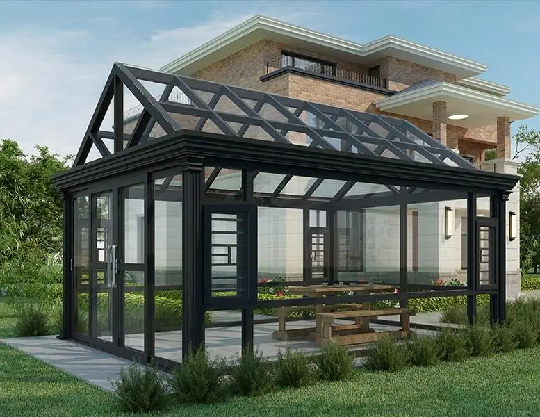 DTOP Wholesale 10 x 12 sunroom sunrooms glass houses polygon roof freestanding sunrooms & glass houses