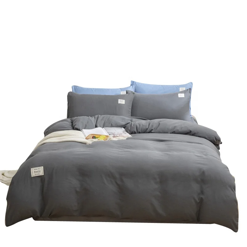 Supplier Home Bedding Set Solid Bedding Set 100% Polyester Fabric Sheet China Set Bed Linen 4 Piece Gift Cartoon 40 Modern 4 Pcs